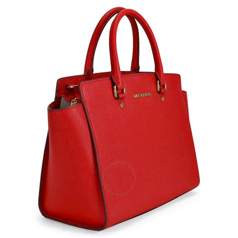 red leather michael kors bag|michael kors red tote bag.